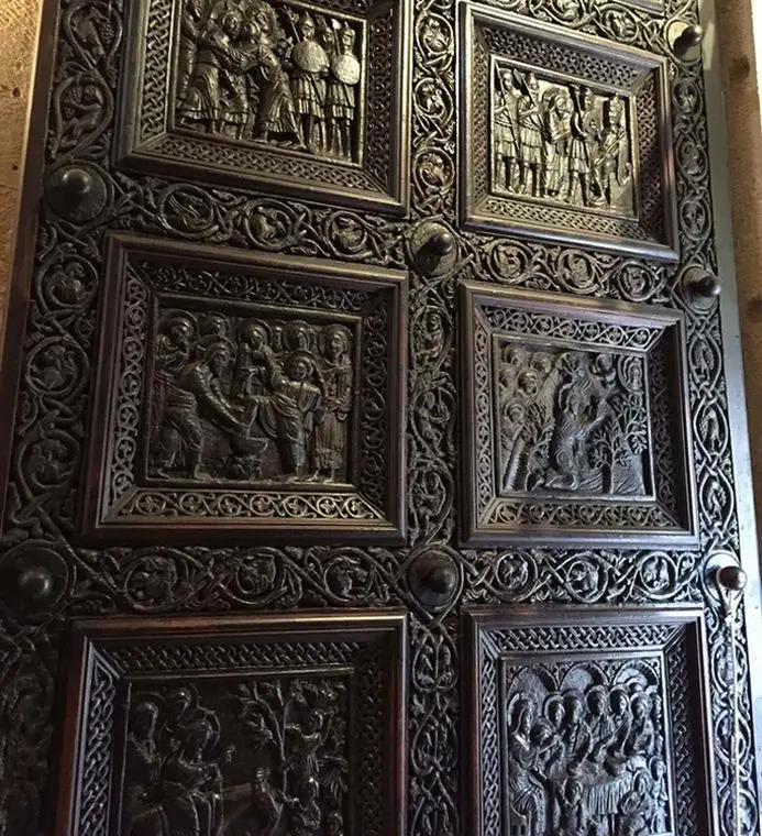 Wooden doors to the temple of St. Domnius