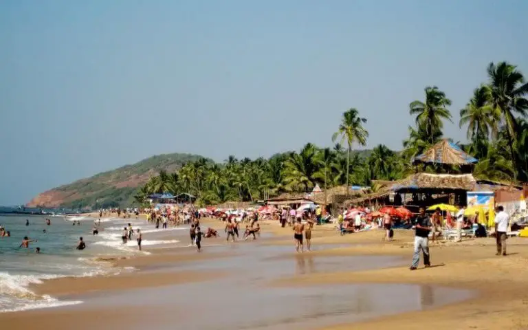 Tourists at Anjuna Beach