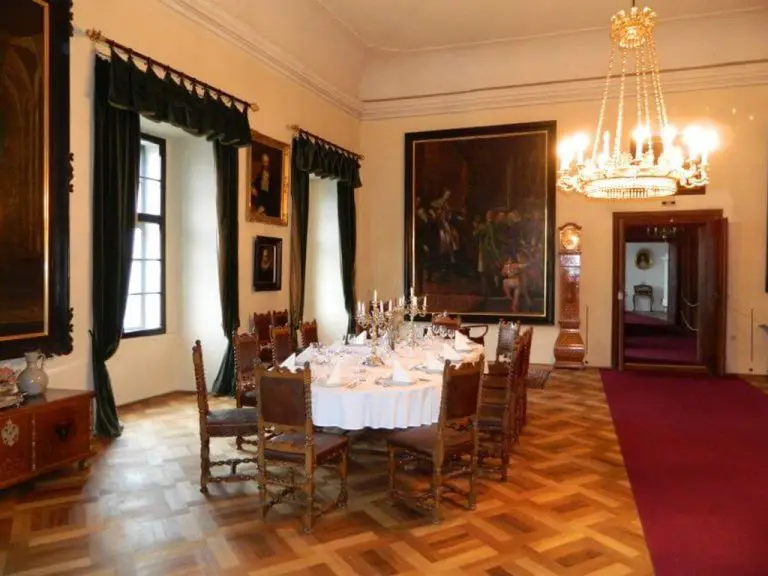 Dining room in the castle Czech Sternberg