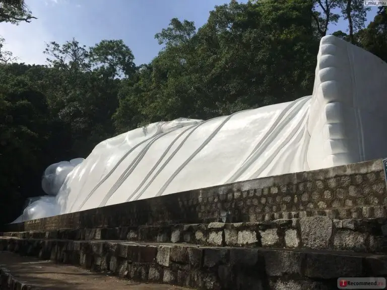 Statue of a reclining Buddha on Mount Taku