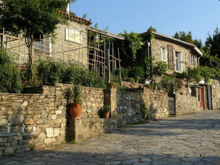 The traditional Greek village of Parthenonas