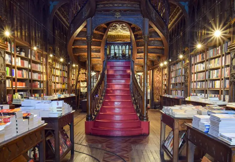 Inside the Livraria Lello Bookstore