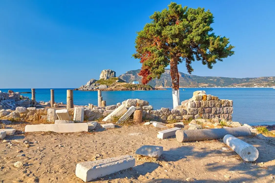 Tourist's guide to the main attractions of the island of Kos, Greece