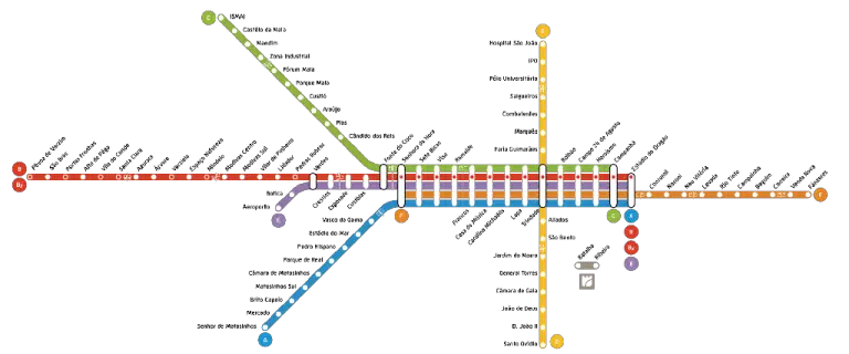 Porto metro map