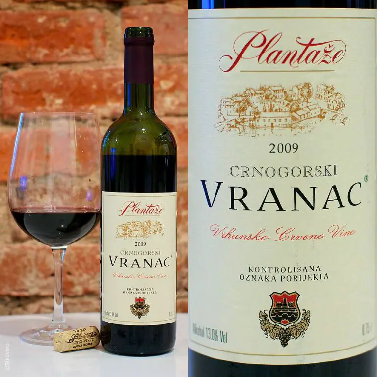 Bottle of wine Vranac