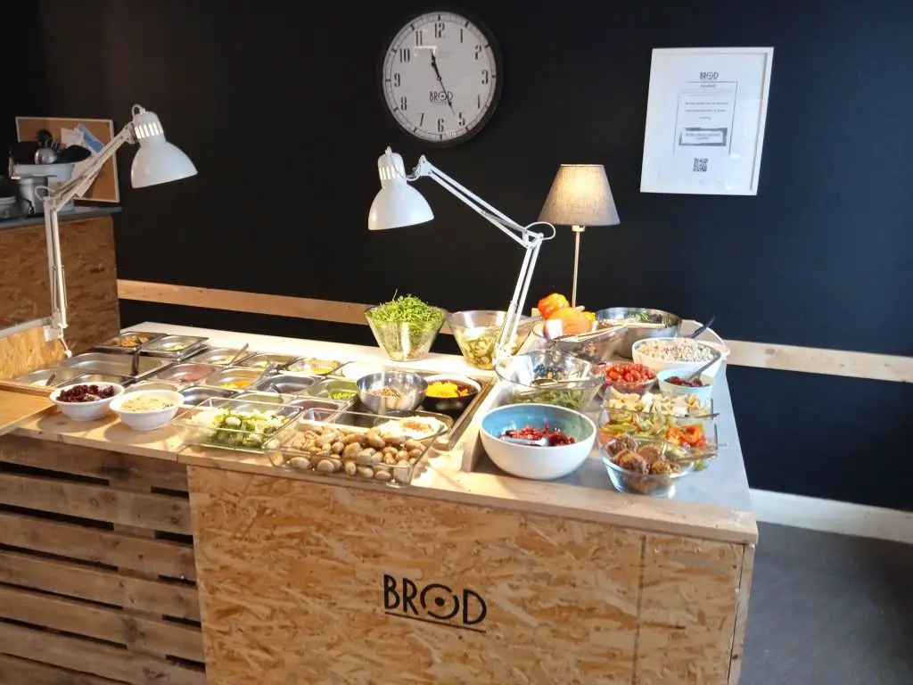 The various spreads and toppings for sandwiches at BROD